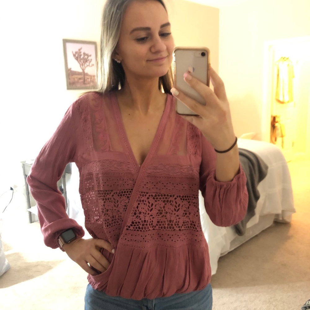 Detailed Lacey crochet top